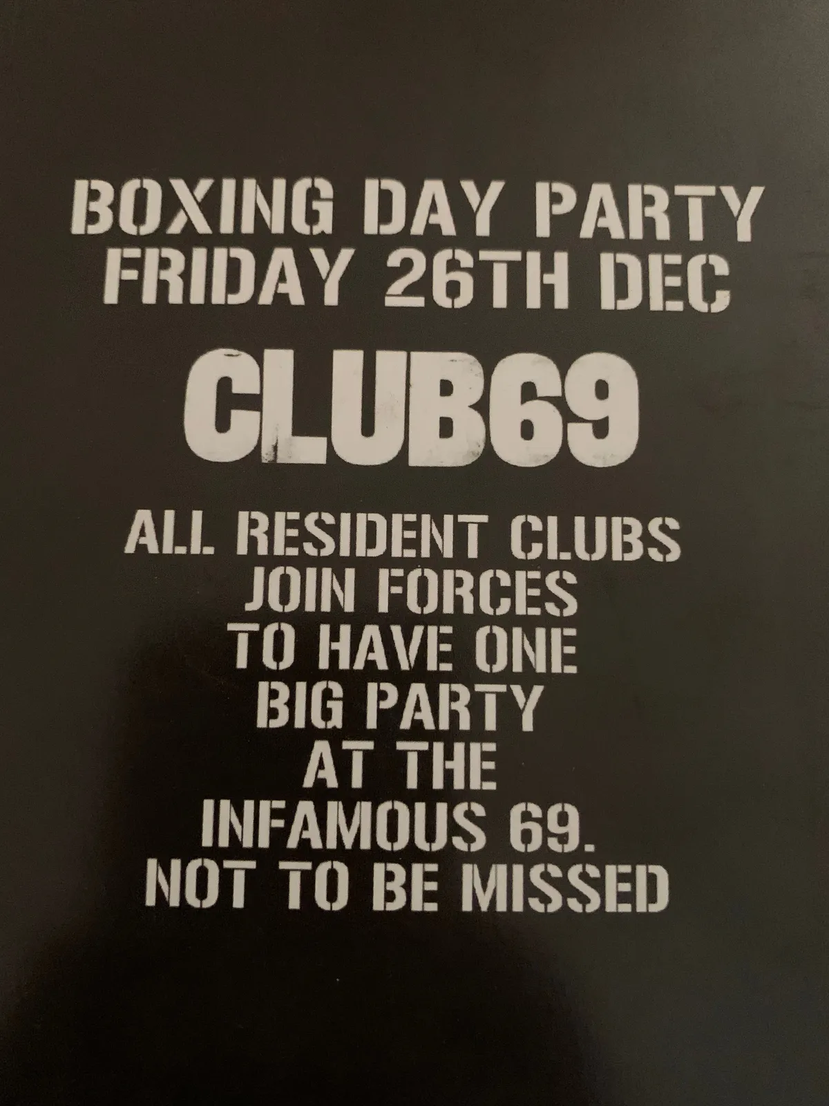 Boxing Day Party at Club 69
