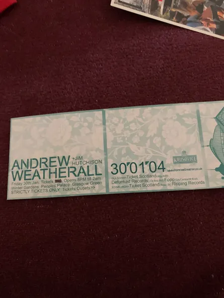 Andrew Weatherall + Jim Hutchison at Winter Gardens