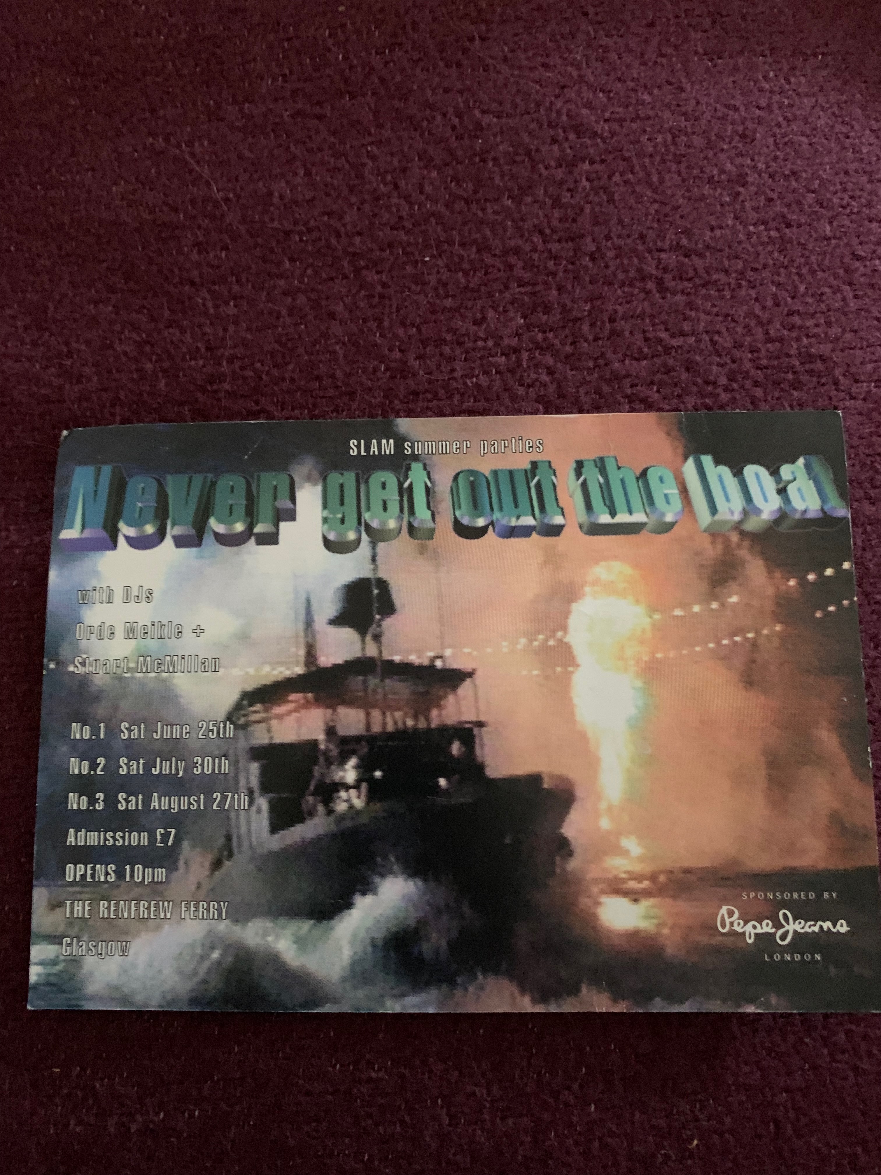 Never Get Out the Boat - Summer Series at Renfrew Ferry